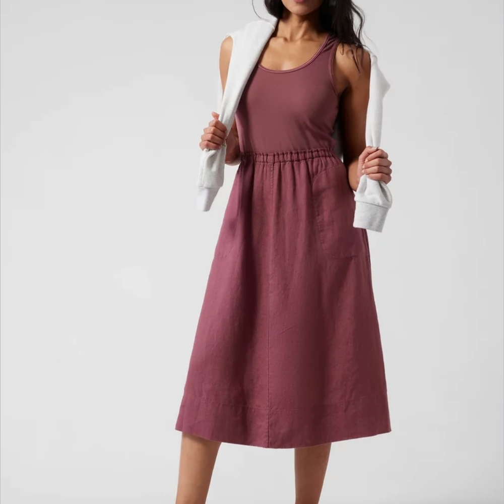 Athleta Pink Sleeveless Maxi Sundress